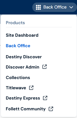 Applications menu example.