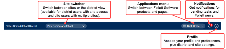 Primary navigation bar.