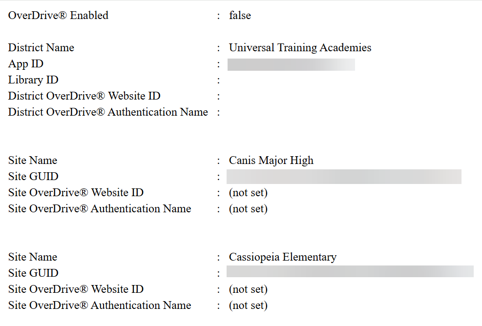 OverDrive integration report.