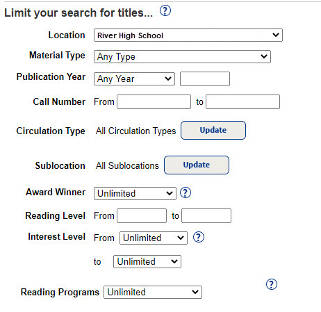 All available power search limiters.