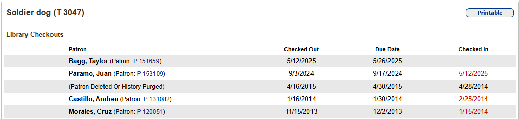 Copy transaction history.