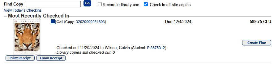 Most recently checked in page