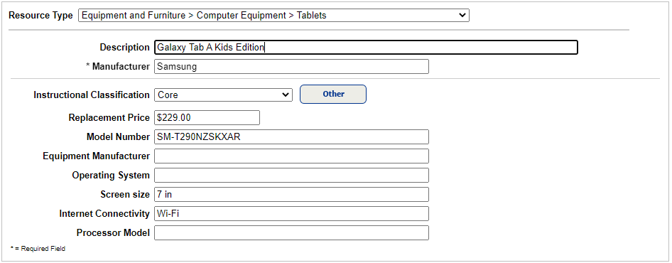Add duplicate description record for a tablet.